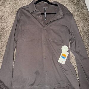 Gray Button-Up Shirt